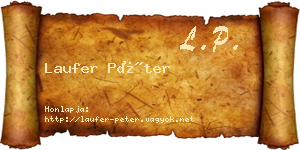 Laufer Péter névjegykártya